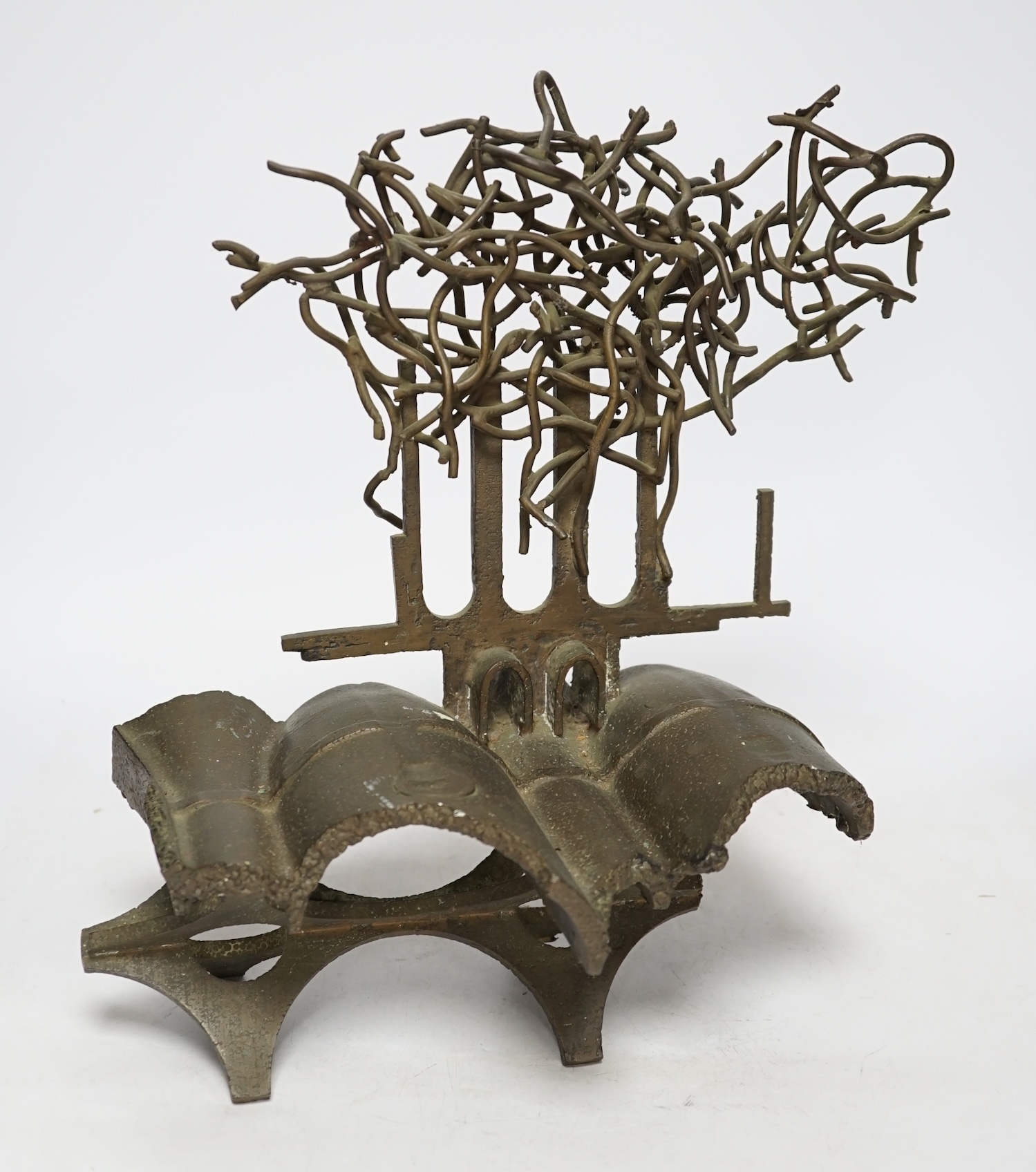 Geoffrey Dudley (1918-1986), bronze, 'Smoke over The Black Country', 33cm